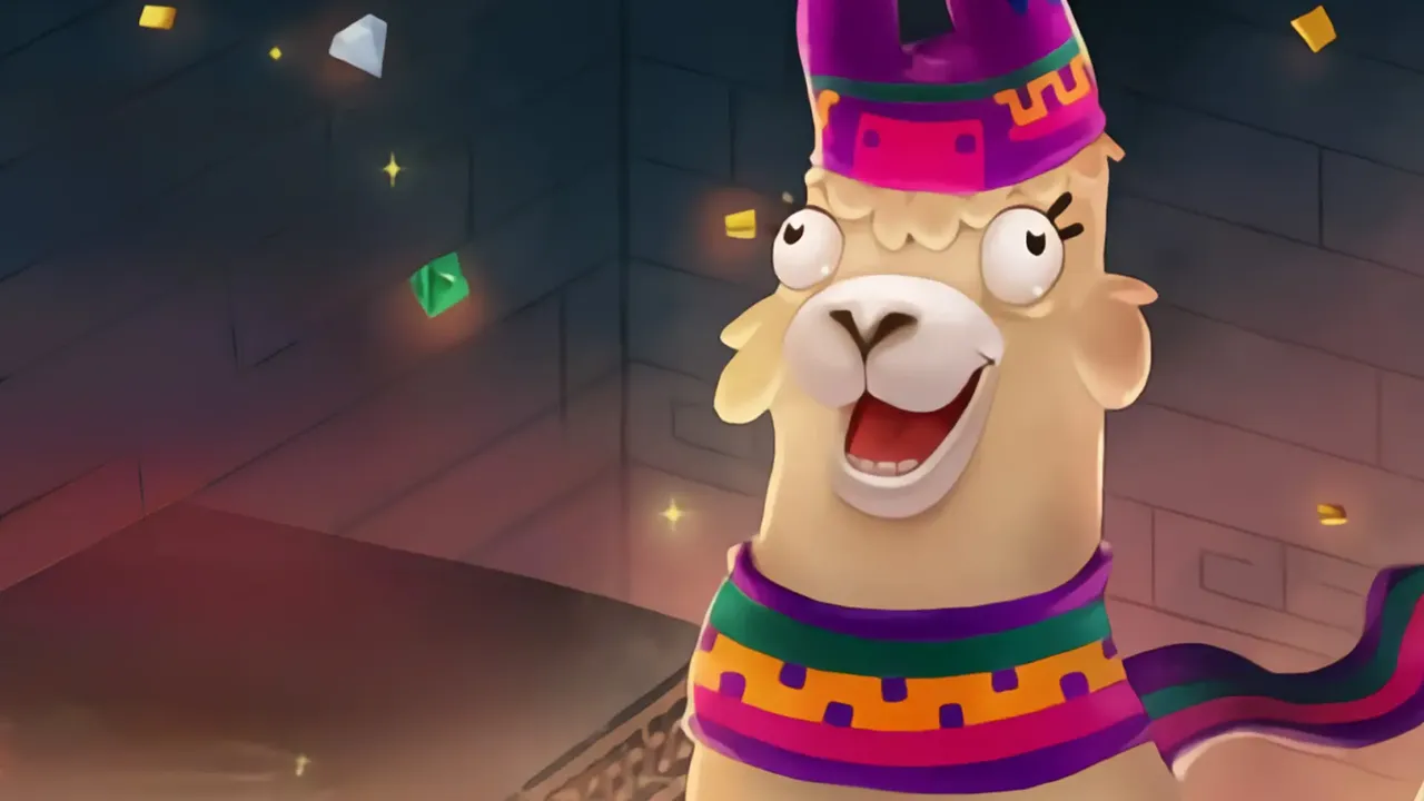 Adventure Llama background
