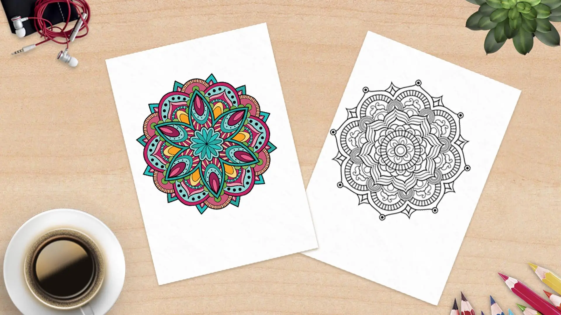 Mandala Coloring Pages background